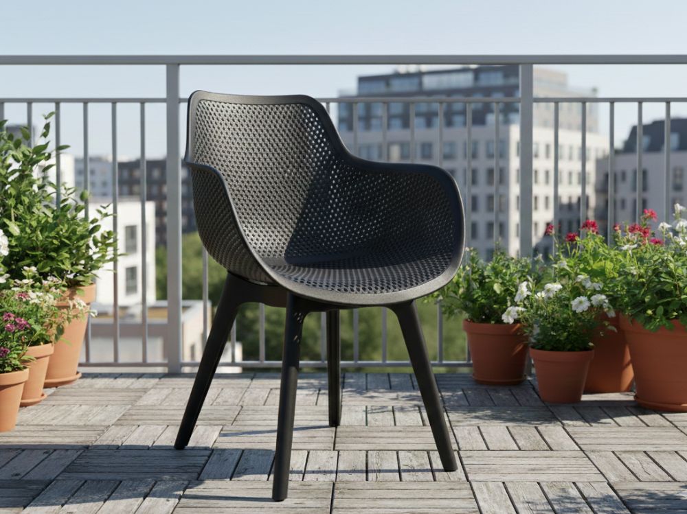 Designové křeslo Jasper, tmavě šedá skořepina