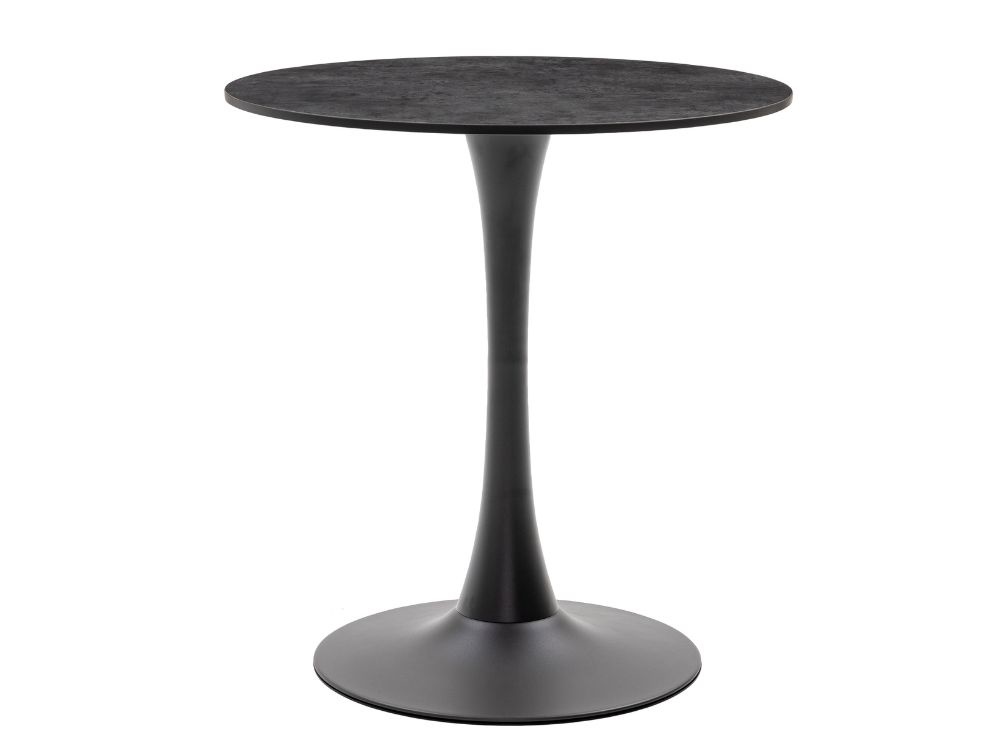 Kulatý zahradní stůl Jamy pro 2 osoby, průměr 70 cm, tmavě šedý