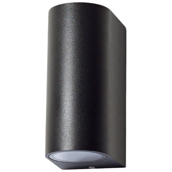 Prémiové venkovní nástěnné bodové svítidlo Alega na 2 žárovky GU10, černé